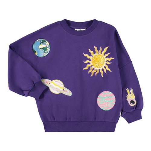 Molo Marika Sweatshirt Sparkle Space  Sparkle Space 128 cm  Lilla  128 cm  kvinde