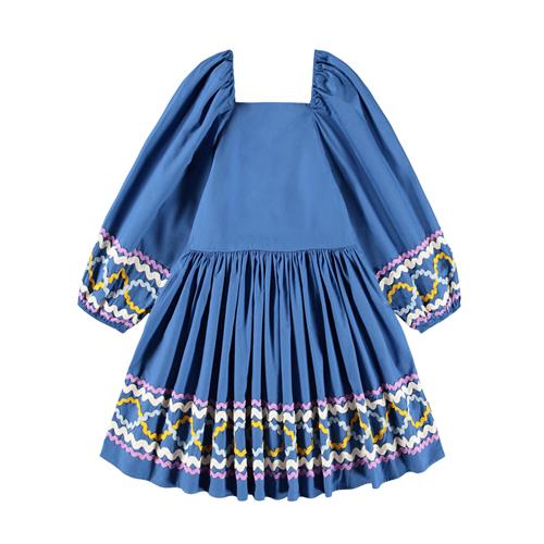 Se Molo Ciris Kjole Med Lange Ærmer Mystic Blue  Mystic Blue 122/128 cm  Blå  122/128 cm  kvinde ved Babyshop