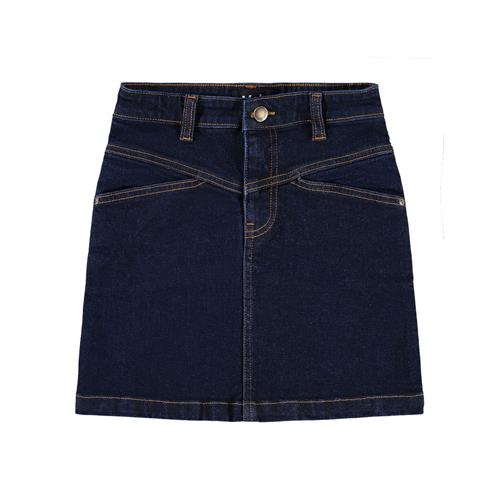 Molo Baji Denim Nederdel Raw Blue  Raw Blue 122/128 cm  Blå  122/128 cm  kvinde