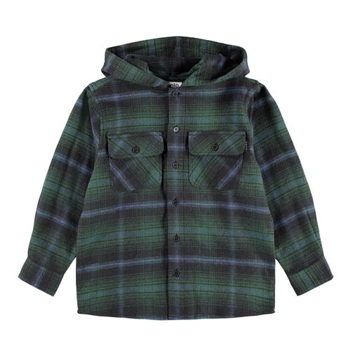 Molo Rizz Ternet Overshirt Galaxy Check  Galaxy Check 110/116 cm  Grøn  110/116 cm  mand