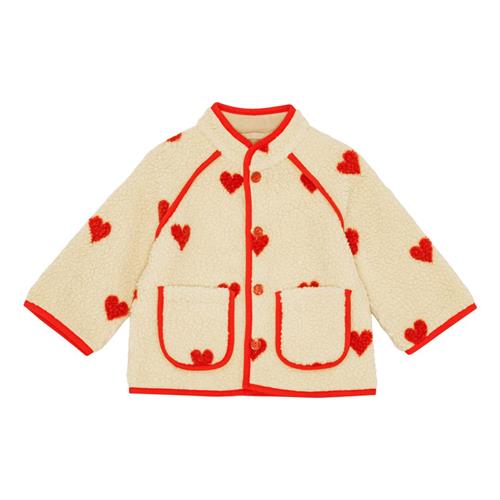 Flöss Simone Fleece-jakke Soft White Heart  Soft White Heart-7-8 years  Creme  7-8 år  kvinde