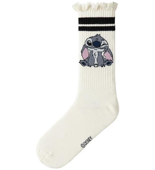 Name it Strømper - NkfAkini - Cloud Dancer/BLACK