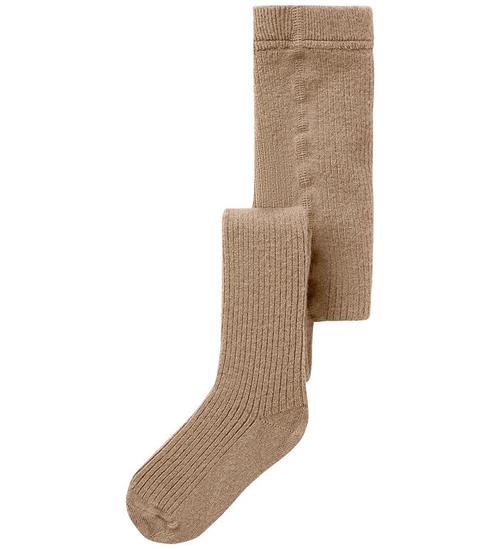 Lil' Atelier Strømpebukser - Rib - NbnRakel - Tigers Eye/Melange