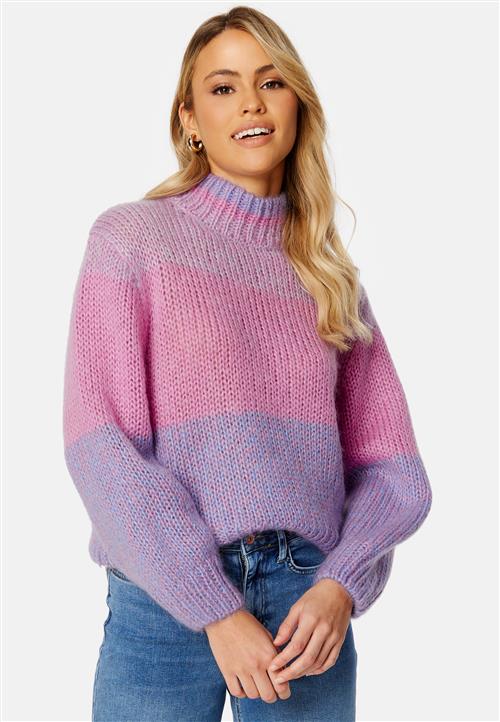 SELECTED Suanne Stripe LS Knit Highneck