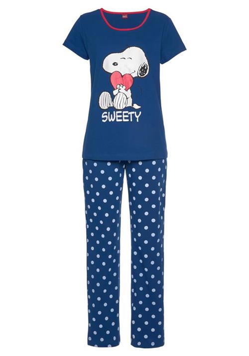 Se PEANUTS Pyjamas  blå / rød / sort / hvid ved About You