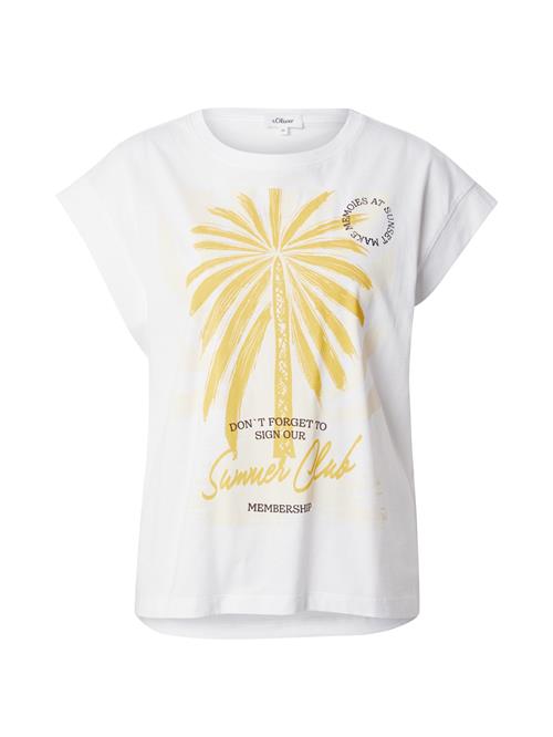 Se s.Oliver Shirts  mørkebrun / gul / hvid ved About You