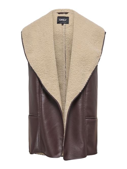 ONLY Vest 'ONLDora'  lysebeige / mørkebrun