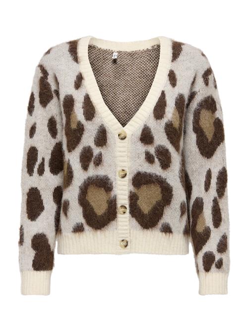 ONLY Cardigan 'ONLEdelie'  creme / camel / mørkebrun