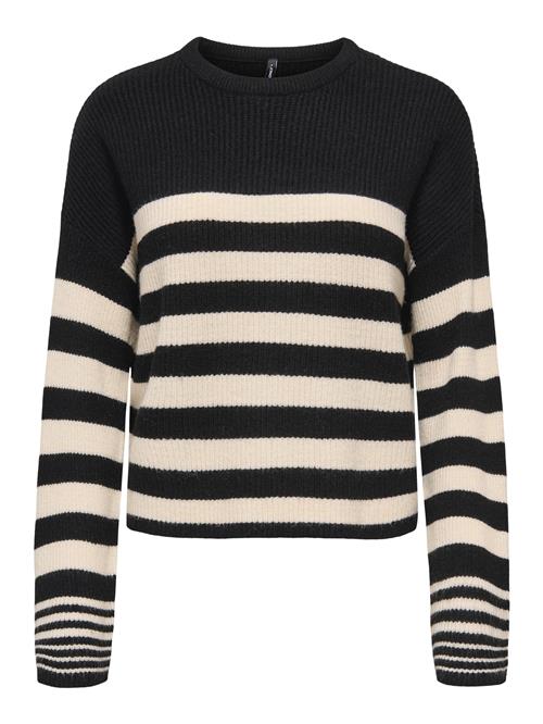 ONLY Pullover 'ONLKatia'  lysebeige / sort