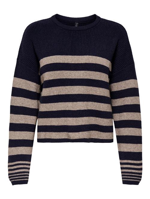ONLY Pullover 'ONLKatia'  beige / natblå