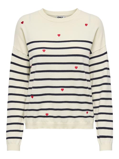 ONLY Pullover 'ONLTiba'  rød / sort / uldhvid