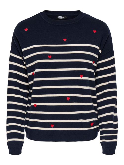ONLY Pullover 'ONLTIBA'  blå / rød / hvid
