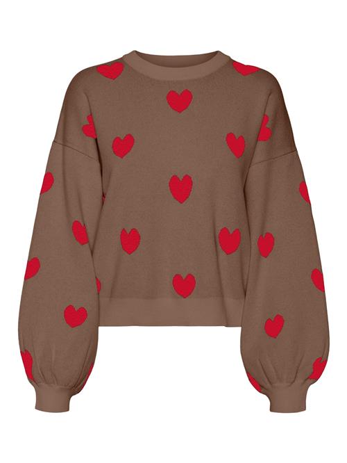 VERO MODA Pullover 'VMSOMEONE'  choko / blodrød