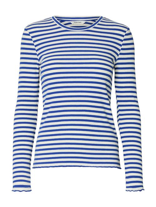 SELECTED Shirts 'SLFANNA'  blå / hvid