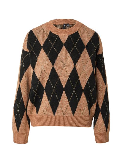 Se VERO MODA Pullover 'VMBILLE'  brun / guld / sort ved About You