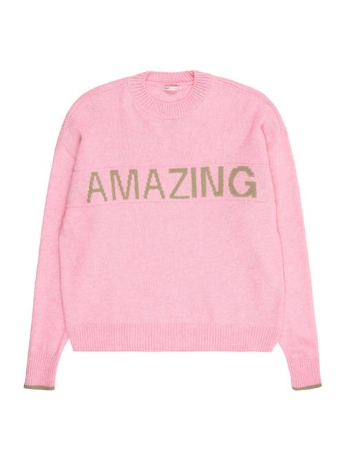 ONLY GIRLS Pullover 'KOGAMOUR'  mørkebeige / lys pink