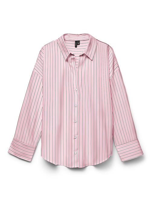 VERO MODA Bluse 'VMMia'  lys pink / mørkerød / hvid