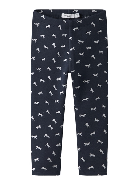 Se NAME IT Sweat Fleece Leggings Tavina Dark Sapphire Glitter unicorn hos SmartKidz