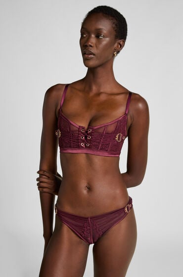 Hunkemöller Avela brasiliansk trusse med høj benudskæring Rød