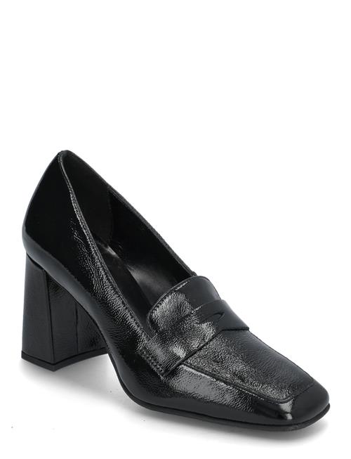High Heel Square Loafer Apair Black