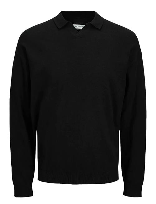 Jack & Jones Jjcolin Slub Knit Polo Ls Jack & J S Black