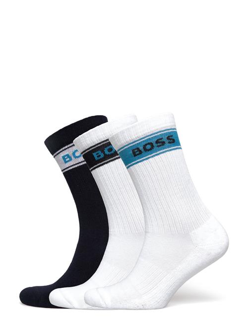 3P Qs Rib Stripe Cc BOSS White