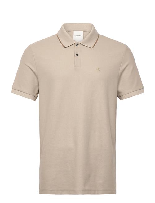 Ss Refined Pique Tipped Classic Calvin Klein Beige