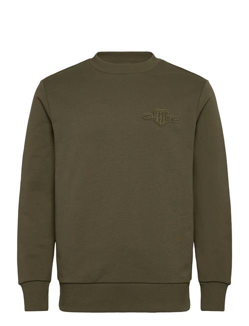 Reg Tonal Shield C-Neck Sweat GANT Green
