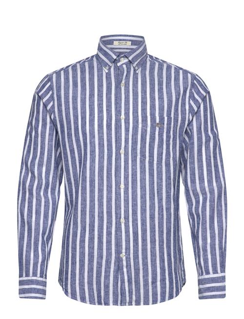 Reg Cotton/Linen Striped Shirt GANT Blue