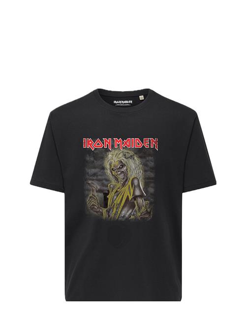 Onsiron Maiden Life Rlx Ss Lic Tee ONLY & SONS Black
