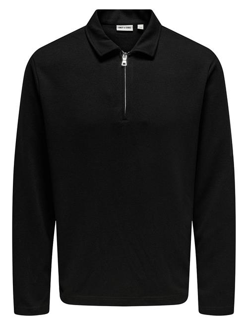 Onsnewkodyl Reg Half Zip Polo Sweat Vd ONLY & SONS Black
