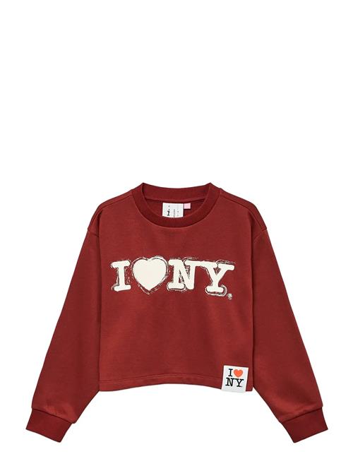 Vmnewyork Red Ls Short Sweat Jrs Girl Vero Moda Girl Burgundy