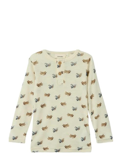 Nmmnalu Wo/Mo Ls Slim Top Lil Lil'Atelier Cream