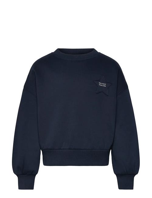 Sweatshirt With Embroidered Star Mango Black