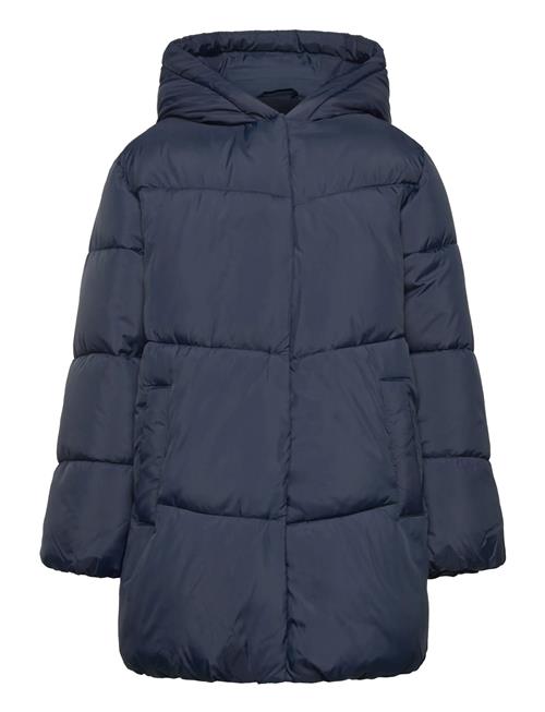 Hood Quilted Coat Mango Navy