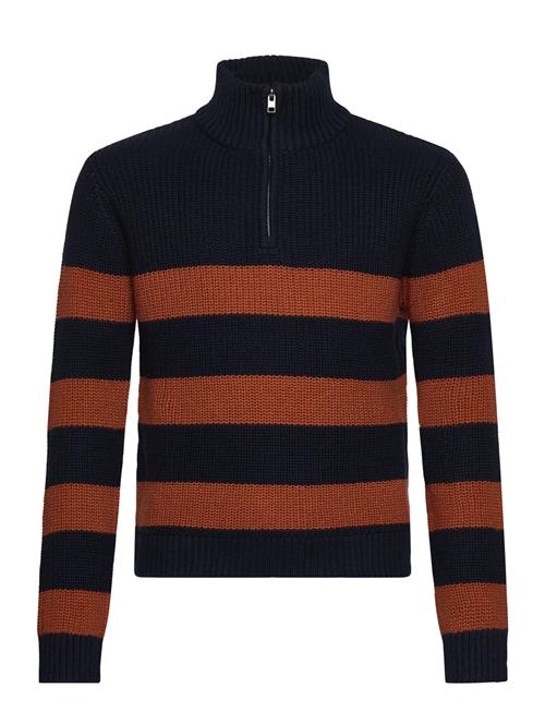 Knitted Sweater With Perkins Neck Mango Navy
