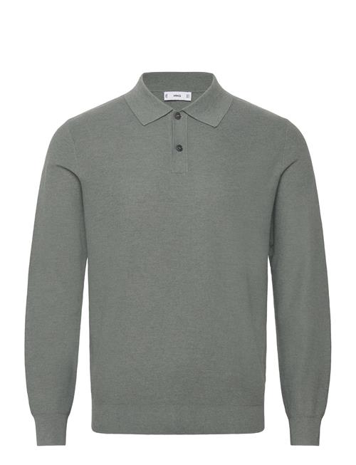 Micro-Structured Cotton Polo Shirt Mango Green