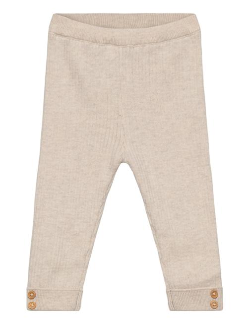 Ribbed Knit Leggings Mango Beige