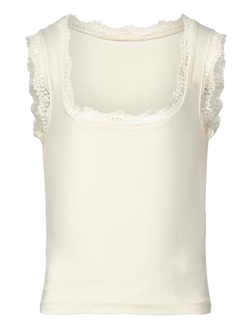 Rkbillie Sl Square Lace Top Rosemunde Kids Cream