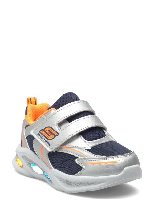 Boys Skechers Meteor-Lights Skechers Silver