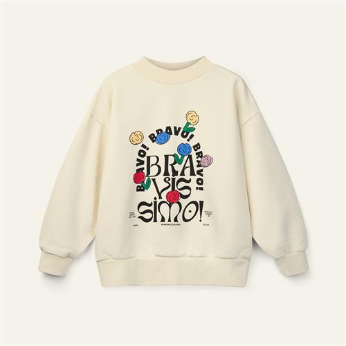 Wynken Kukka Sweatshirt Cream Bravo  Cream Bravo 10Y  Creme  10 år  Unisex