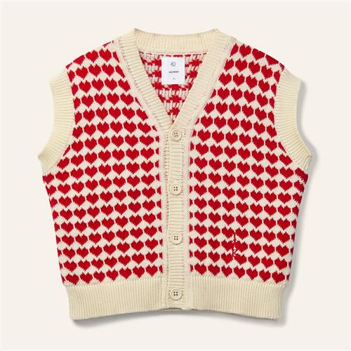 Wynken The Lovers Vest Red Mini Heart  Red Mini Heart 8Y  Rød  8 år  kvinde