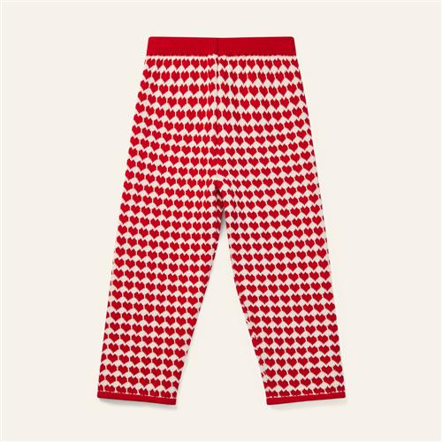 Wynken Piano Vela Strikkede Bukser Red Mini Heart  Red Mini Heart 6Y  Rød  6 år  kvinde