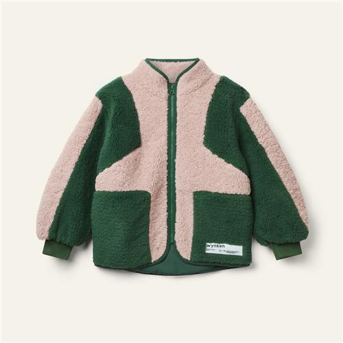 Wynken Wilderness Teddy Pelsjakke Blush Pink Python Green  Blush Pink Python Green 10Y  Lyserød  10 år  kvinde
