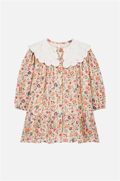 Louise Misha Heidi Vævet Kjole Cream Wild Flowers  Cream Wild Flowers-3 Y  Creme  3 år  kvinde