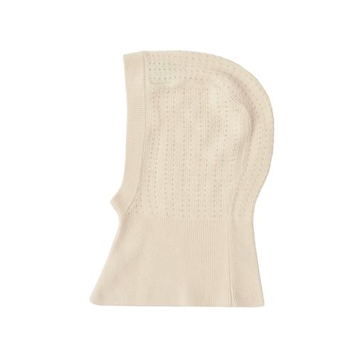 FUB Pointelle Balaclava Ecru  Ecru-110/120 cm Wool Beige  110/120 cm  Unisex