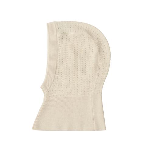 FUB Baby Pointelle Balaclava Ecru  Ecru-74/80 cm Wool Beige  74/80 cm  Unisex