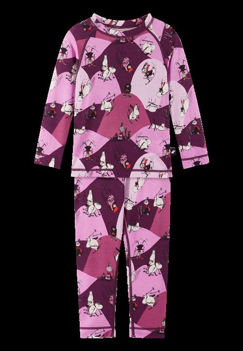Reima Moomin Trivsam Termisk Sæt Rose Pink  Rose pink-104 cm  Lyserød  104 cm  Unisex