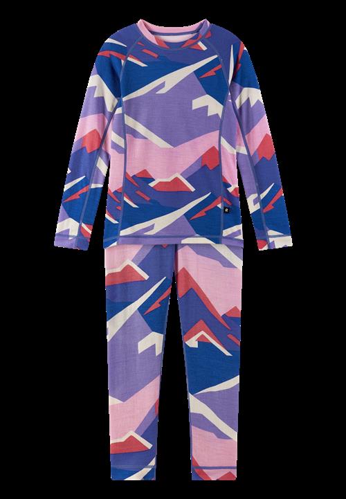 Reima Taitoa Base Layer-sæt I Uld Breezy Violet  Breezy Violet-110 cm  Lilla  110 cm  Unisex