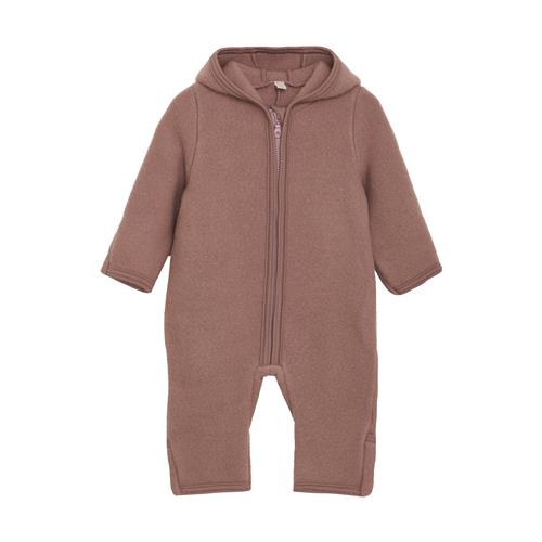 Huttelihut Heldragt I Uldfleece Med Ører Burlwood  Burlwood 74 cm  Lyserød  74 cm  Unisex